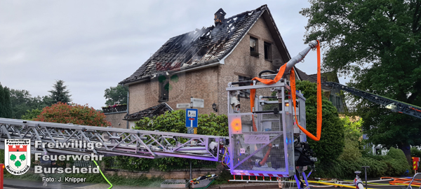 In Burscheid-Hilgen brannte ein Wohnhaus