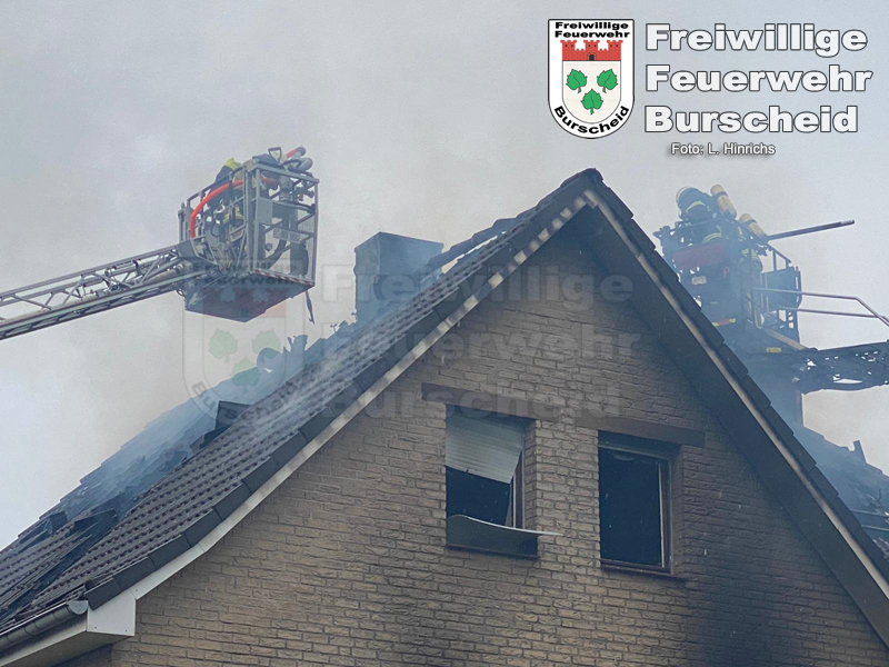 Wohnhausbrand in Burscheid-Hilgen